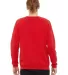 BELLA+CANVAS 3945 Unisex Drop Shoulder Sweatshirt in Red back view