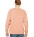 BELLA+CANVAS 3945 Unisex Drop Shoulder Sweatshirt in Peach back view