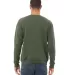 BELLA+CANVAS 3945 Unisex Drop Shoulder Sweatshirt in Military green back view