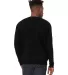BELLA+CANVAS 3945 Unisex Drop Shoulder Sweatshirt in Dtg black back view