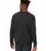 BELLA+CANVAS 3945 Unisex Drop Shoulder Sweatshirt in Dtg dark grey back view