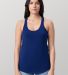 Cotton Heritage LC7706 Juniors Scallop Racerback T in Blue depths front view
