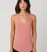 Cotton Heritage LC7706 Juniors Scallop Racerback T Dusty Rose Heather front view
