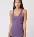 Cotton Heritage LC7706 Juniors Scallop Racerback T Fig Purple Heather front view