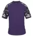 4141 Badger Camo Sport T-Shirt Purple/ Purple Camo front view