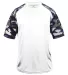 4141 Badger Camo Sport T-Shirt White/ Navy Camo front view