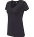 Next Level 6480 Women's Sueded Short Sleeve V BLACK side view