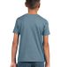 Next Level 3312 Boys CVC Crew Tee in Heather slate blue back view