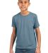 Next Level 3312 Boys CVC Crew Tee in Heather slate blue front view