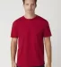 M1045 Crew Neck Men's Jersey T-Shirt  in Red front view