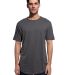 MC1050 Cotton Heritage Drop Tail Crew Neck T-shirt Cool Grey front view
