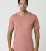 MC1050 Cotton Heritage Drop Tail Crew Neck T-shirt Dusty Rose front view