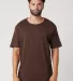 MC1050 Cotton Heritage Drop Tail Crew Neck T-shirt Cacao Shell front view