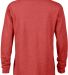 64300L Juvenile Long Sleeve Tee 5.2 oz RED HEATHER back view
