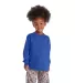 64300L Juvenile Long Sleeve Tee 5.2 oz in Royal front view