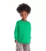 64300L Juvenile Long Sleeve Tee 5.2 oz in Kelly heather front view