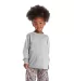 64300L Juvenile Long Sleeve Tee 5.2 oz in Athletic heather front view