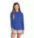 64900L Youth Retail Fit Long Sleeve Tee 5.2 oz in Royal front view