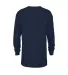 64900L Youth Retail Fit Long Sleeve Tee 5.2 oz in Athletic navy back view