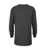 64900L Youth Retail Fit Long Sleeve Tee 5.2 oz in Charcoal heather back view