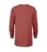 64900L Youth Retail Fit Long Sleeve Tee 5.2 oz in Red heather back view