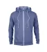 94300 Delta Apparel Adult Unisex Snow Heather Fren in Royal snow heather k45 front view