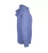 94200 Delta Apparel Adult Unisex Snow Heather Fren in Royal snow heather side view