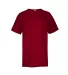 11009 Delta Apparel 30/1's Unisex Youth 100% Poly  in Athletic red heather front view