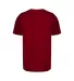 11009 Delta Apparel 30/1's Unisex Youth 100% Poly  in Athletic red heather back view