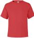 12300 Delta Apparel Juvenile 30/1's Soft Spun Tee  RED HEATHER front view