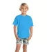 12300 Delta Apparel Juvenile 30/1's Soft Spun Tee  in Turquoise heather front view