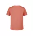 12300 Delta Apparel Juvenile 30/1's Soft Spun Tee  in Coral heather back view