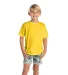 12300 Delta Apparel Juvenile 30/1's Soft Spun Tee  in Sunflower front view