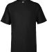 Delta Apparel 12900 Youth Soft Spun Tee Black front view