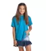 Delta Apparel 12900 Youth Soft Spun Tee in Turquoise front view