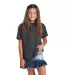 Delta Apparel 12900 Youth Soft Spun Tee in E9c charcoal heather front view