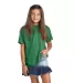 Delta Apparel 12900 Youth Soft Spun Tee in Kelly front view
