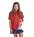 Delta Apparel 12900 Youth Soft Spun Tee in New red front view