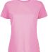 12500 Delta Apparel Ladies 30/1's Soft Spun Tee 4. NEON PINK front view