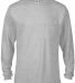 64732L Delta Apparel Adult Long Sleeve Pocket Tee  Athletic Heather front view