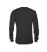 64732L Delta Apparel Adult Long Sleeve Pocket Tee  in Black back view
