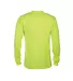 64732L Delta Apparel Adult Long Sleeve Pocket Tee  in Safety green back view