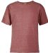 14300 Delta Apparel Juvenile 30/1's Snow Heather T RED SNOW HEATHER front view