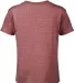 14300 Delta Apparel Juvenile 30/1's Snow Heather T in Red snow heather kj7 back view