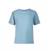 14300 Delta Apparel Juvenile 30/1's Snow Heather T in Turquoise snow heather kj6 front view