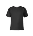 14300 Delta Apparel Juvenile 30/1's Snow Heather T in Black snow heather ky8 front view