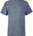 14900 Delta Apparel Youth 30/1's Snow Heather Tee DENIM SNOW HEATHER front view