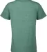 14900 Delta Apparel Youth 30/1's Snow Heather Tee in Kelly snow heather back view