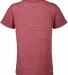 14900 Delta Apparel Youth 30/1's Snow Heather Tee in Red snow heather back view