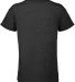 14900 Delta Apparel Youth 30/1's Snow Heather Tee in Black snow heather back view